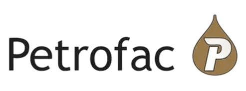 The Petrofac logo with the word Petrofac and a brown oil drop containing a white P on the right.